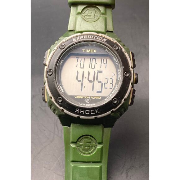 Timex Expedition Shock Vibrating Alarm Mens Watch Multifunction Adjustable Band - Picture 1 of 9